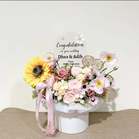 Bloom Box Akrilik Ucapan Wedding Astanaanyar